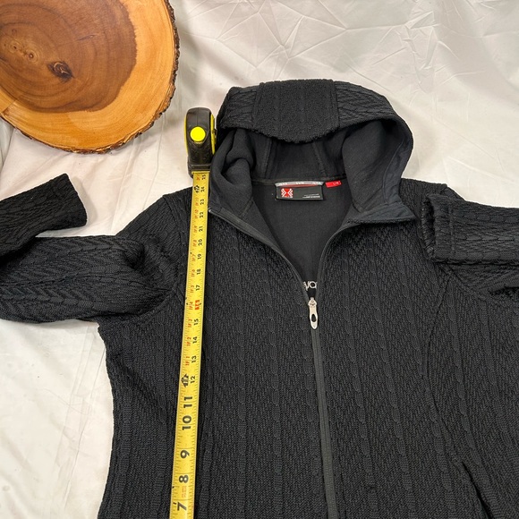 Black Spyder Major Hoody Cable Core Sweater Women’s Athletic Fit Size Large - Picture 11 of 13